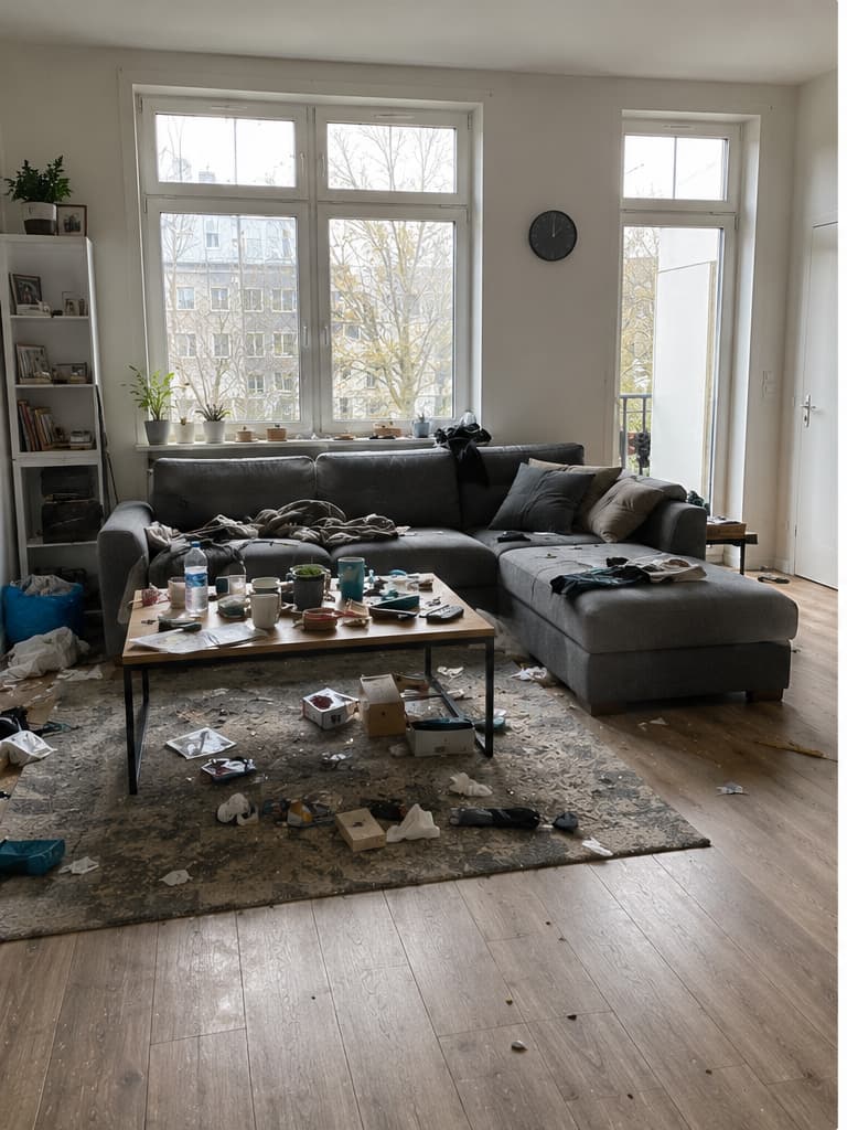 WOHNUNGSREINIGUNG vorher